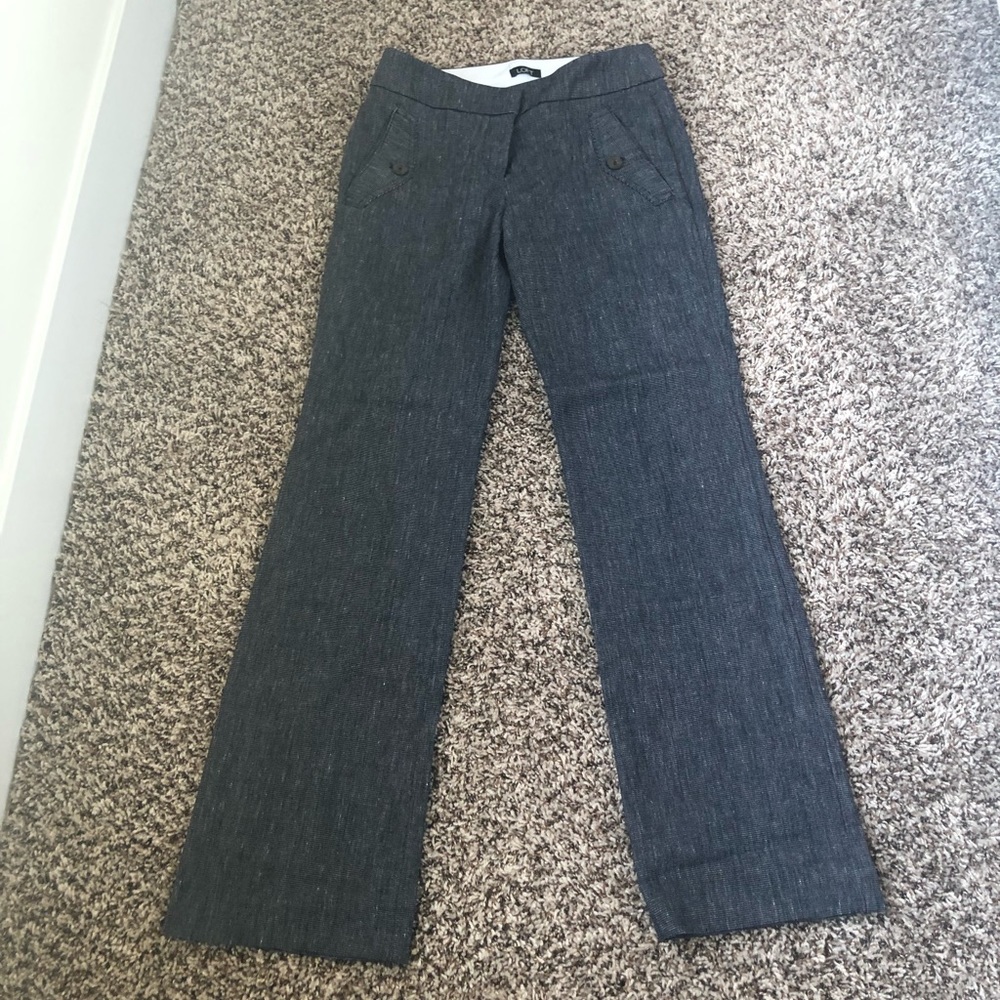 Loft gray Marisa trouser pants with button pockets 00